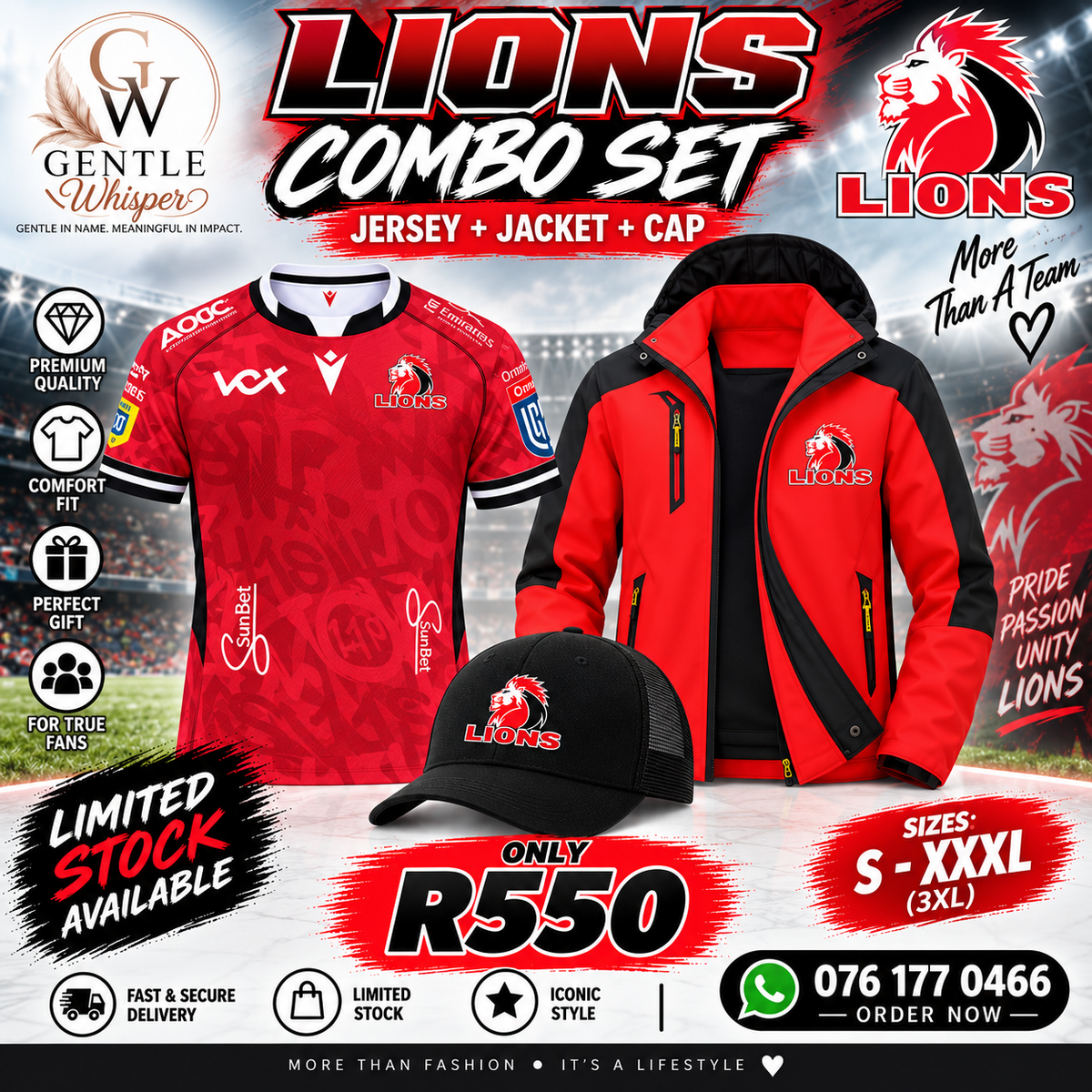 Lions rugby set